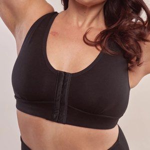 AnaOno Rora Post-Surgery Front Closure Bra in Black